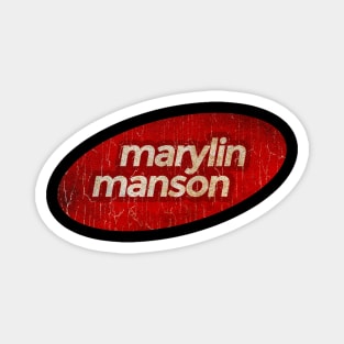 Marylin Manson - simple red elips vintage Magnet