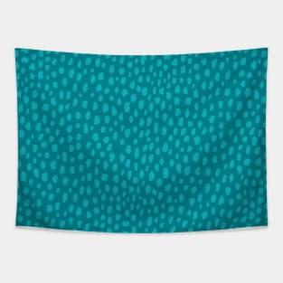 Aqua Blue Spots Pattern Tapestry