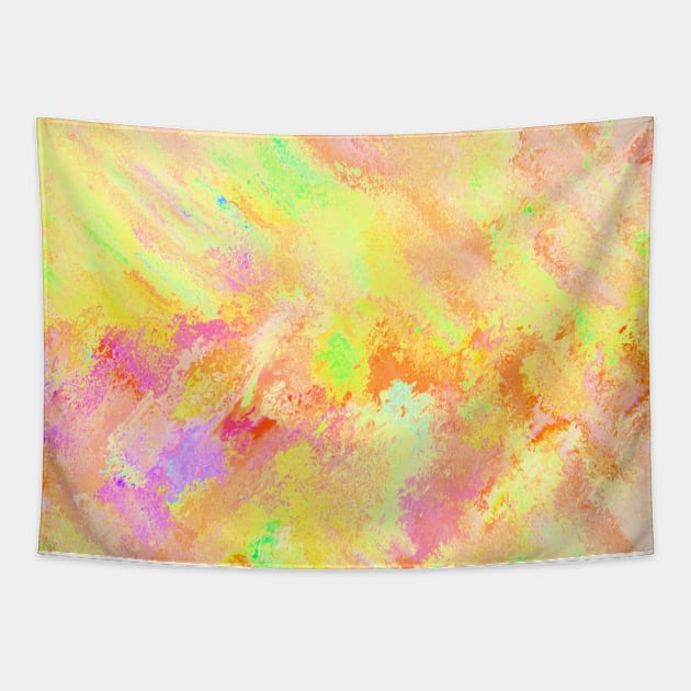 Orange and Yellow Abstract Tapestry by ImDEL