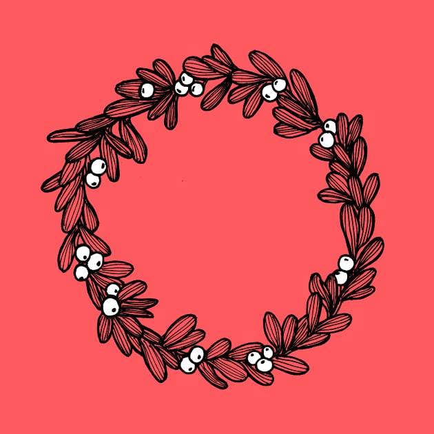 Mistletoe Wreath by crumpetsandcrabsticks