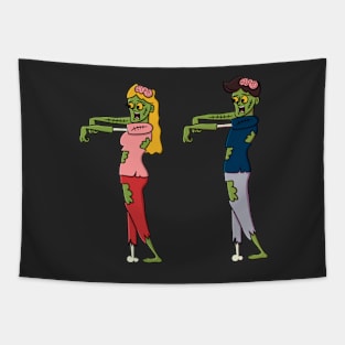 Cartoon Zombies Tapestry