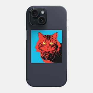 CAT POP ART RED BLUE Phone Case