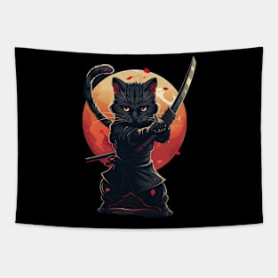 Cat Ninja Tales Whiskered Shadows Tapestry