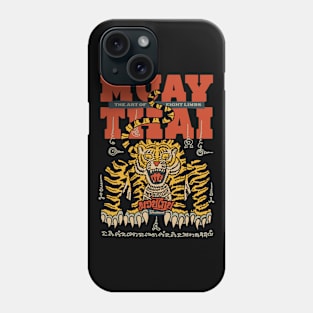 Muay Thai Kickboxing Tiger Tattoo Phone Case