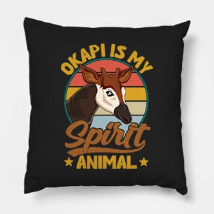 Okapi is my Spirit Animal - Congolese Giraffe Pillow