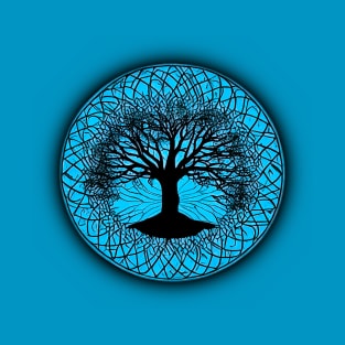 Tree of Life Circle Blue T-Shirt