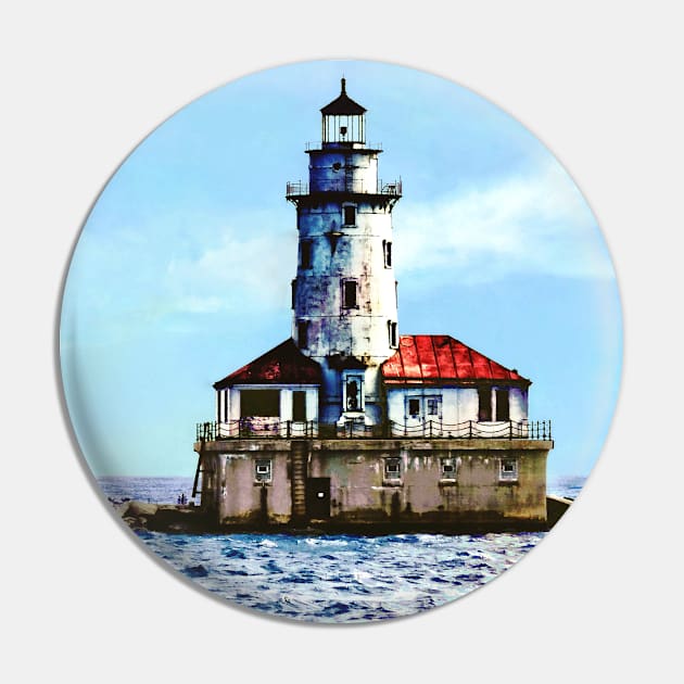 Chicago IL - Chicago Harbor Light Pin by SusanSavad