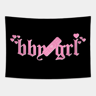 bby grl (pink & white) Tapestry