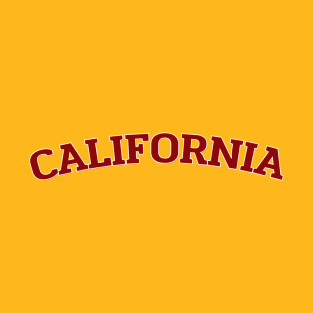 California Vintage Retro University Style Typography T-Shirt