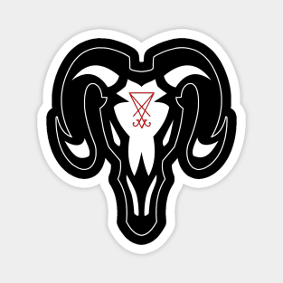 Lucifer Goat Skull Magnet