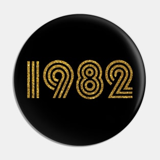 1982 Birth Year Glitter Effect Pin