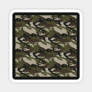 Woodland Army Camouflage Pattern Magnet