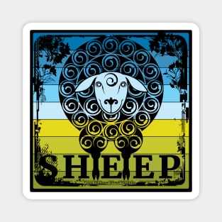 Retro sheep Magnet