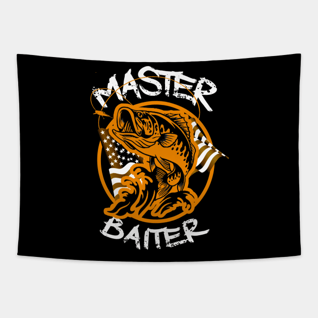 Master Baiter fishing Tapestry by Space Monkeys NFT