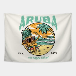 Aruba the happy island Tapestry