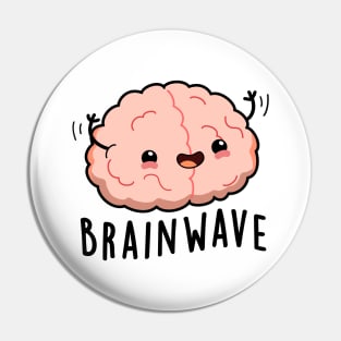 Brain Wave Cute Anatomy Pun Pin