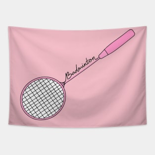 Badminton Racket of Badminton Player (Pink) World Badminton Day Tapestry