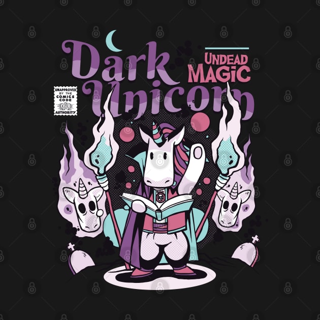 Dark Magical Unicorn Fantasy by Printroof