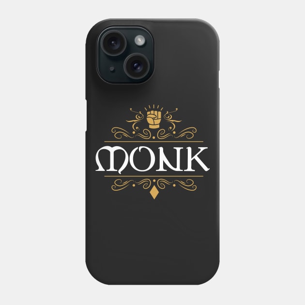 Monk Monks Tabletop RPG Addict Phone Case by pixeptional