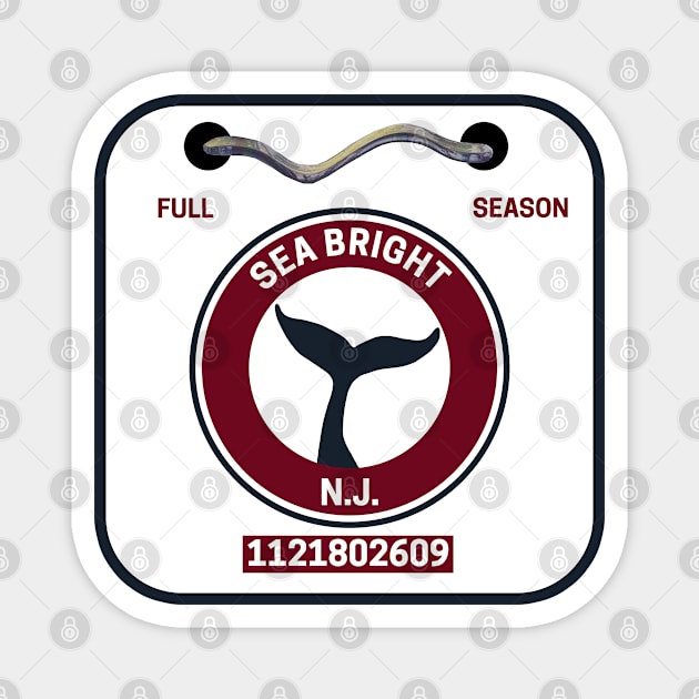 Sea Bright New Jersey Beach Badge Magnet by fearcity