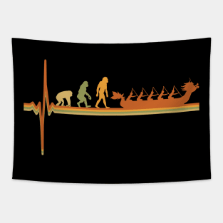 Dragon Boat Evolution Heartbeat Retro Vintage Tapestry