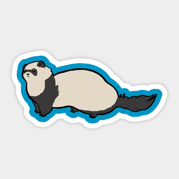 Cute Ferret Ferret Sticker TeePublic