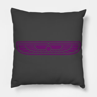 Mauve Winged Sun Logo Pillow