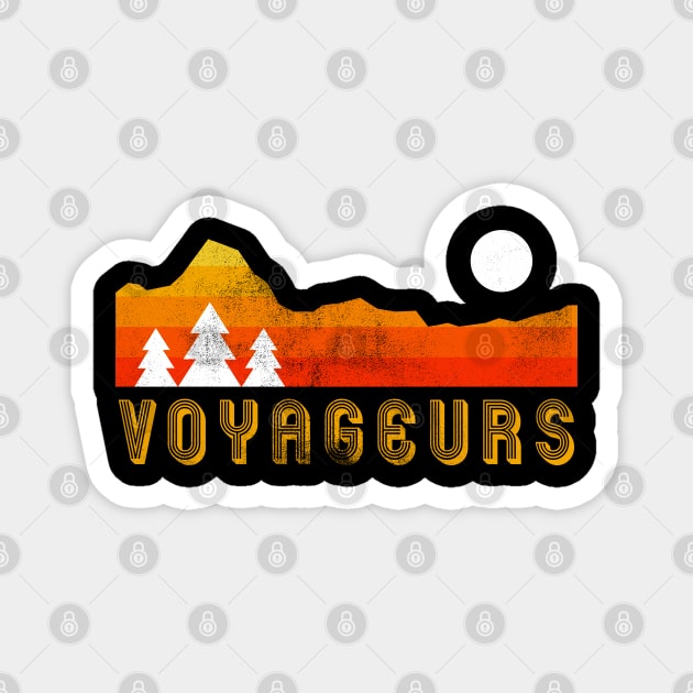 Voyageurs national park retro vintage mountains Magnet by hardy 