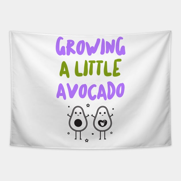 Growing a Little Avocado Cool Avocado Couple Tapestry by TV Dinners