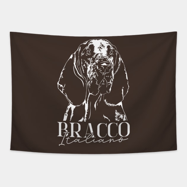 Bracco Italiano Dog Portrait Tapestry by wilsigns