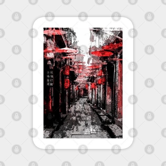 Japan Streets 2 Magnet by syanart