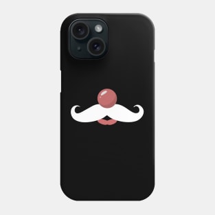 White Mustache, Red Nose Phone Case