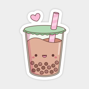 Cute Boba Tea Love Doodle Magnet