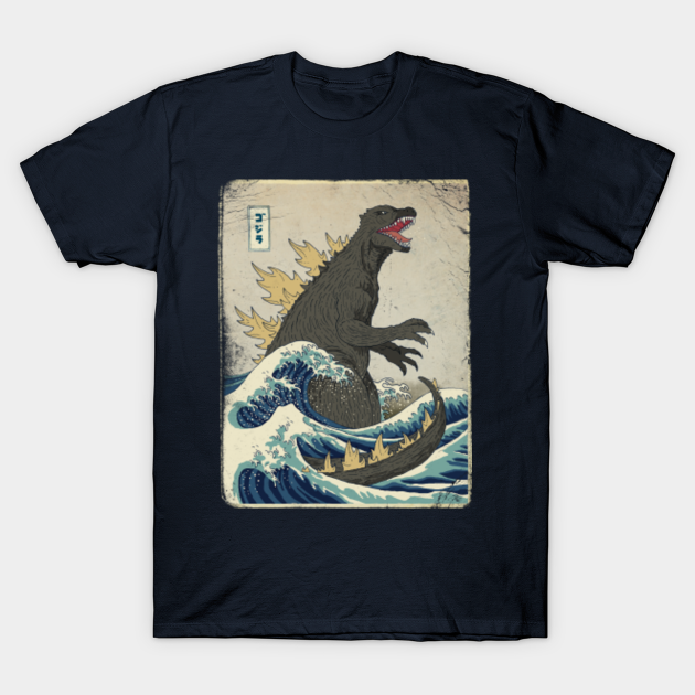 Discover The Great god zilla off Kanagawa - god zilla - T-Shirt