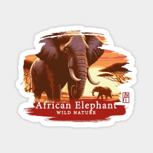 African Elephant - WILD NATURE - ELEPHANT -13 Magnet