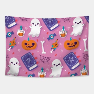 Pink Halloween pattern Tapestry