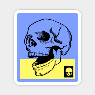 Skull Street Yellow Magnet