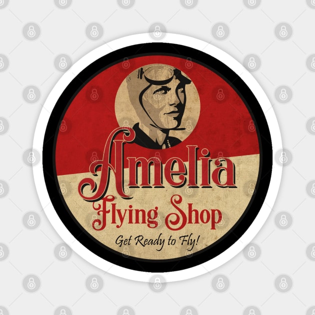 Amelia Vintage Shop Magnet by CTShirts