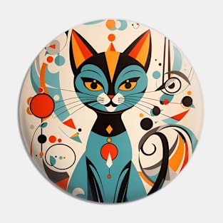 Retro MCM Atomic Cat Pin