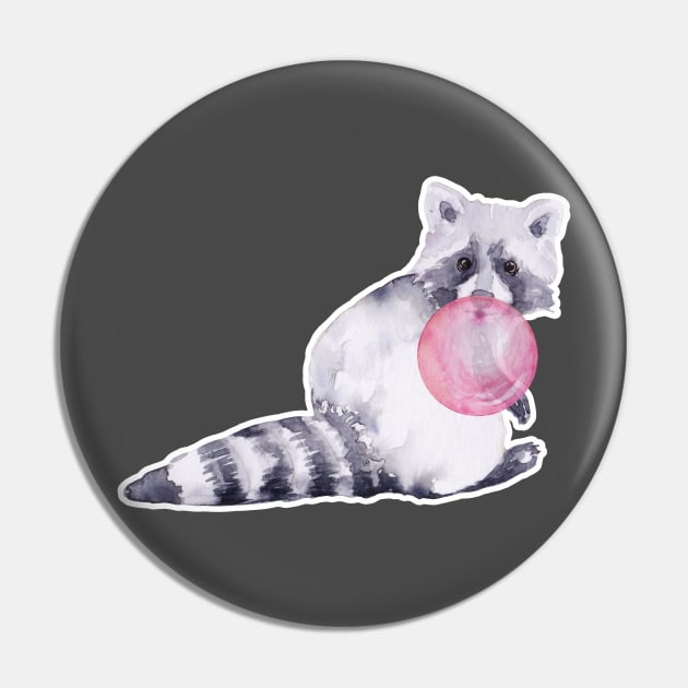 Bubblegum Raccoon Pin by Gingerlique