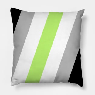 Proud Agender Pride Flag (Proud LGBTQ+ Community Pride Flag) v2 Pillow