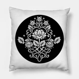 Monotone Damask Printed Pillow