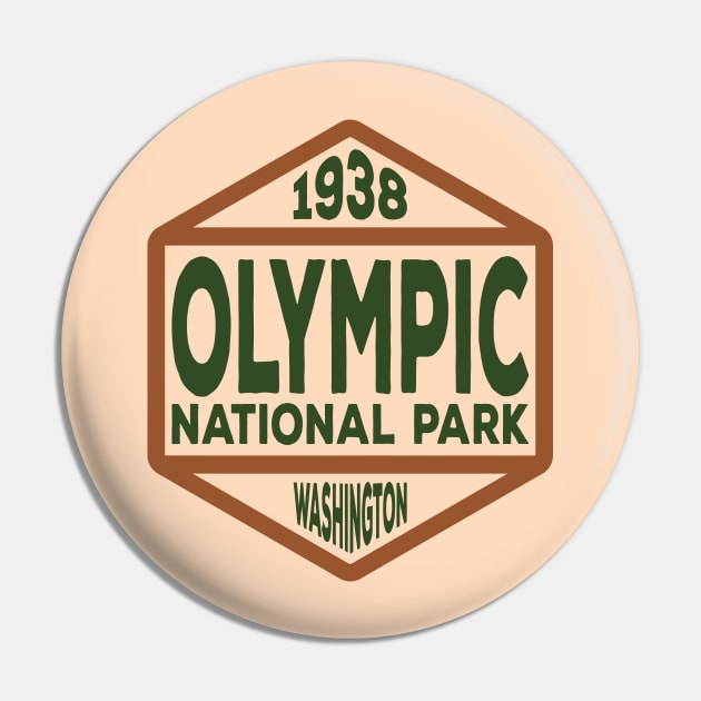 Olympic National Park badge Pin by nylebuss