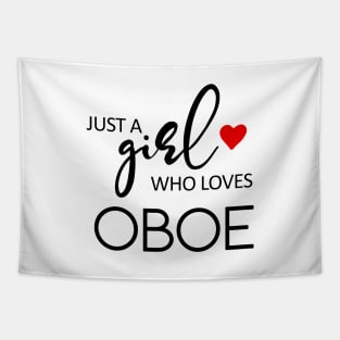 Just A Girl Who Loves Oboe - Music Oboe Tapestry