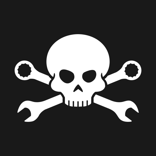 Skull 'n' Tools - Screw Pirate 1 (white) by GetThatCar