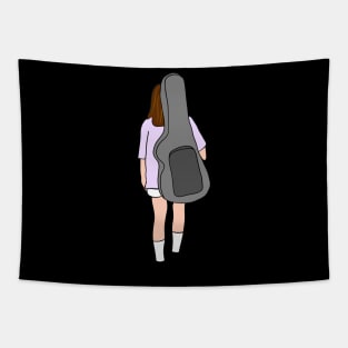 Girl with guitar Tapestry