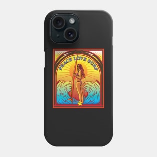 PEACE LOVE SURF Phone Case