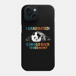 I graduated! Funny Panda Education Congratulation Vintage Phone Case