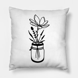 flowers in a jar Pillow