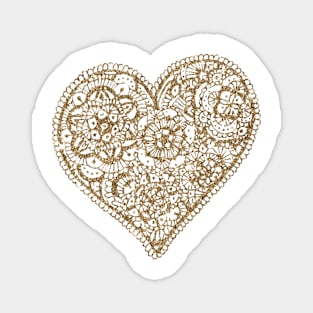 Golden sparkling heart Magnet